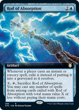 Rod of Absorption Extended Art 288 (Commander: Adventures in the Forgotten Realms)  | Good Games Adelaide SA