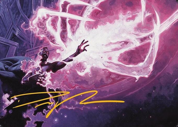 Flare of Malice Art Card Gold Stamped Signature 3 (Art Series: Modern Horizons 3)  | Good Games Adelaide SA