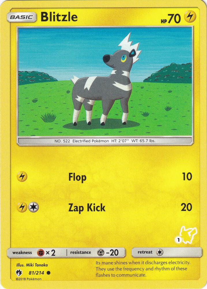 Blitzle 81 214 1 Pikachu Stamped 081/214 (Battle Academy)  | Good Games Adelaide SA