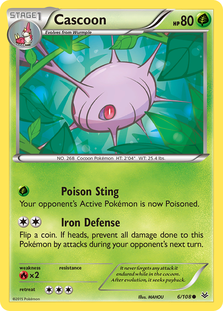 Cascoon (6/108) [XY: Roaring Skies] | Good Games Adelaide SA