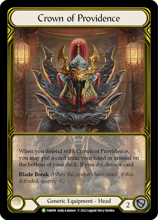 Crown of Providence (Golden) [FAB088] (Promo)  Cold Foil | Good Games Adelaide SA