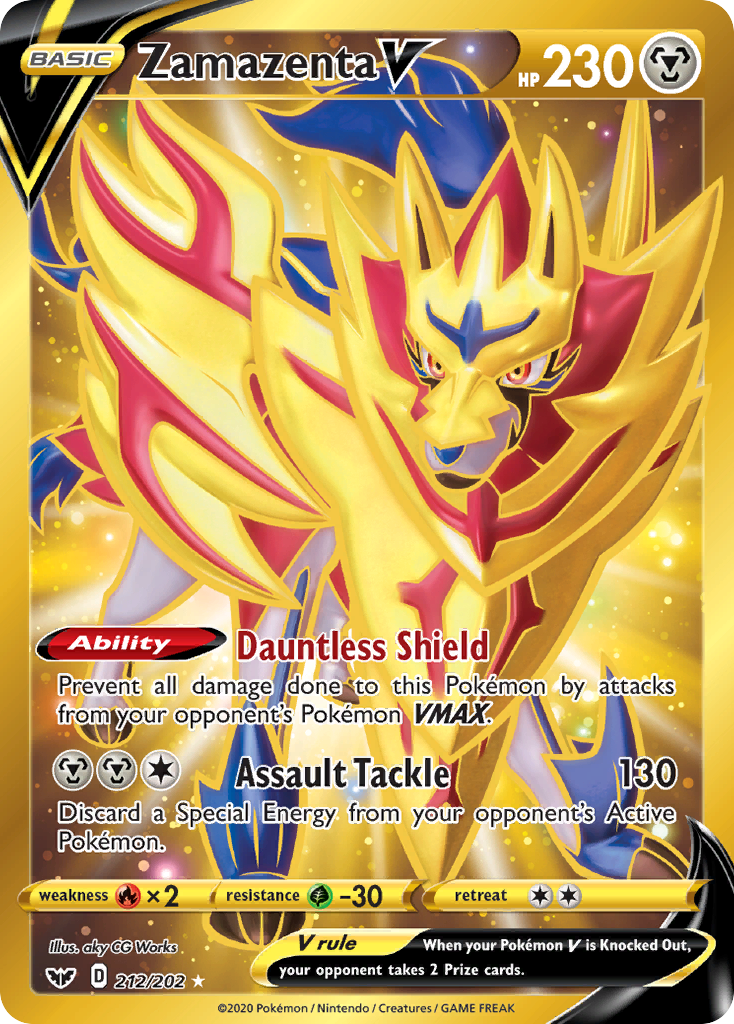 Zamazenta V (212/202) [Sword & Shield: Base Set] | Good Games Adelaide SA