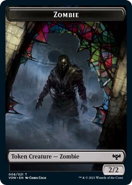Zombie 008 Dragon Illusion Double Sided Token 8 // 9 (Innistrad: Crimson Vow)  - Foil | Good Games Adelaide SA