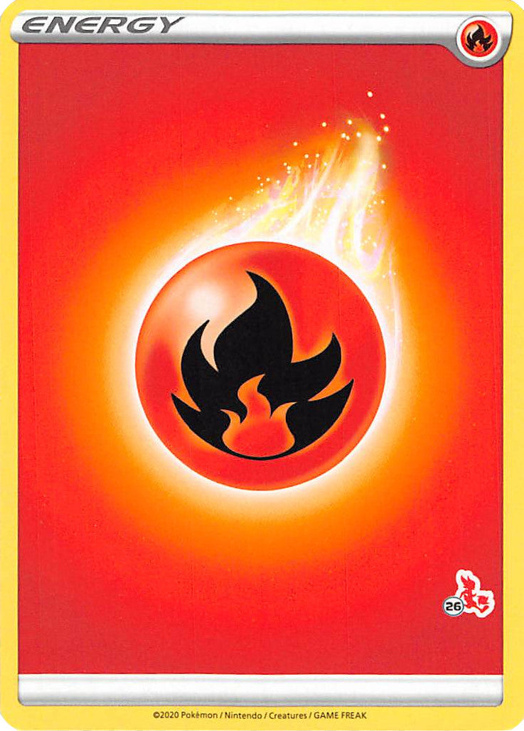 Fire Energy (Cinderace Stamp #26) [Battle Academy 2022] | Good Games Adelaide SA