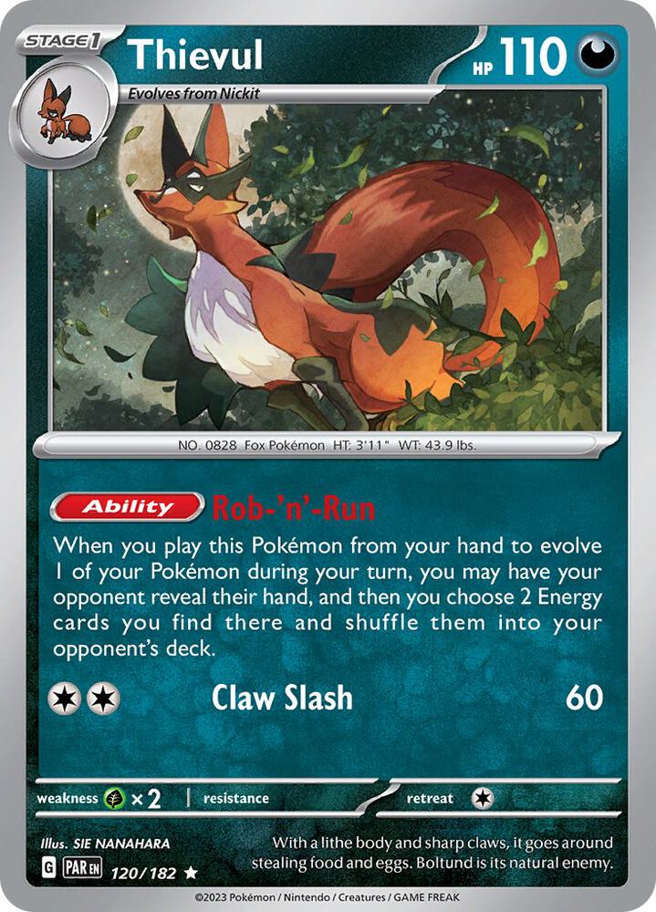 Thievul 120/182 (SV04: Paradox Rift)  - Holofoil | Good Games Adelaide SA