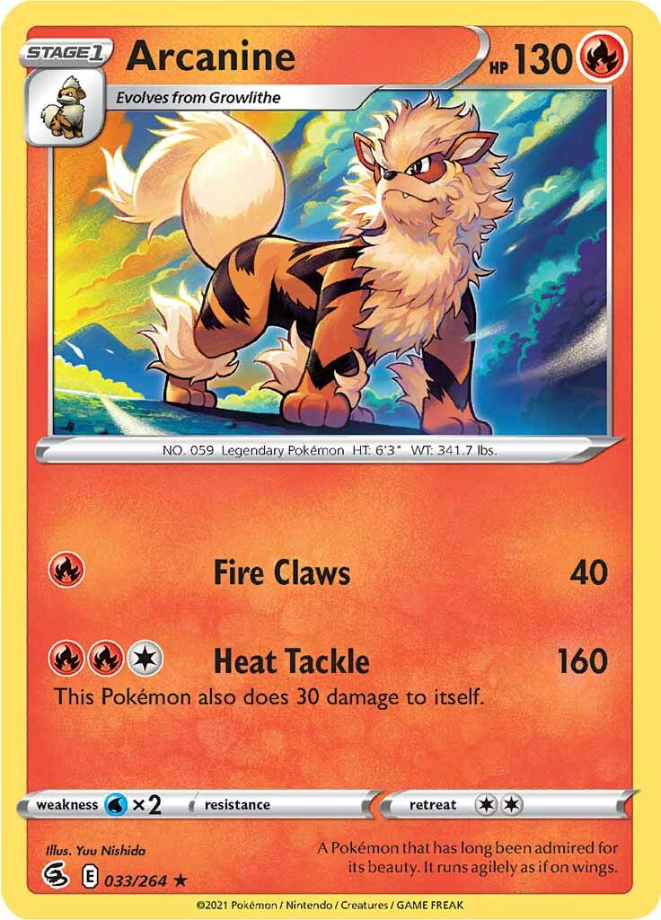 Arcanine (033/264) [Sword & Shield: Fusion Strike] | Good Games Adelaide SA
