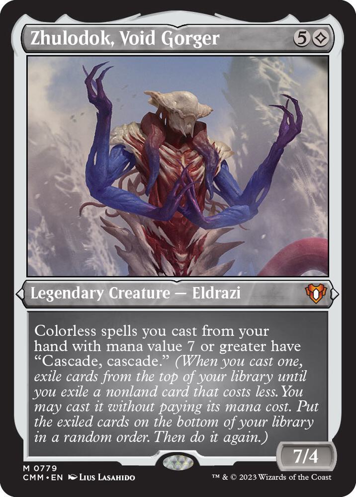 Zhulodok Void Gorger Display Commander Foil Etched Thick Stock 779 (Commander Masters)  - Foil | Good Games Adelaide SA