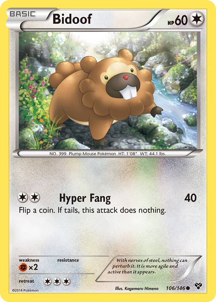 Bidoof (106/146) [XY: Base Set] | Good Games Adelaide SA