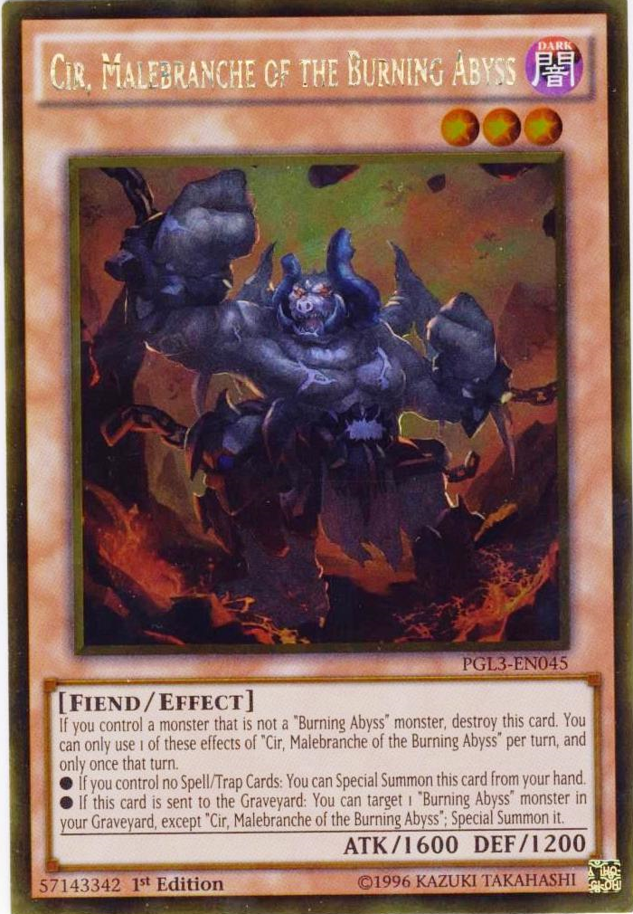Cir, Malebranche of the Burning Abyss [PGL3-EN045] Gold Rare | Good Games Adelaide SA