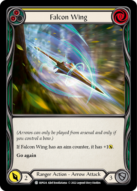 Falcon Wing (Yellow) [RIP024] (Outsiders Riptide Blitz Deck) | Good Games Adelaide SA