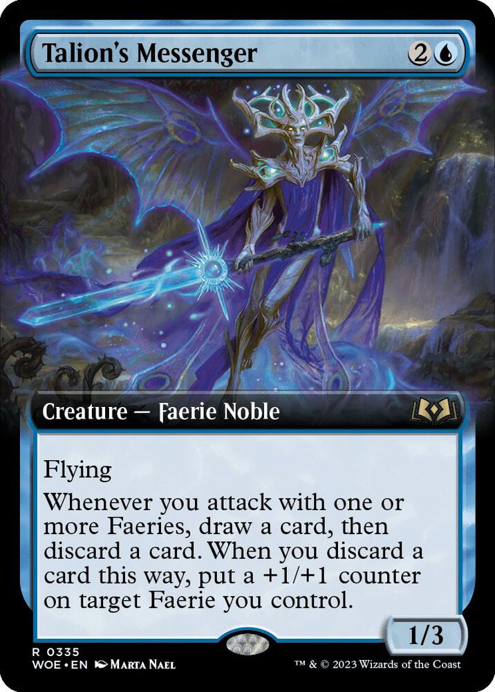 Talion's Messenger 335 (Wilds of Eldraine)  - Extended Art Foil | Good Games Adelaide SA