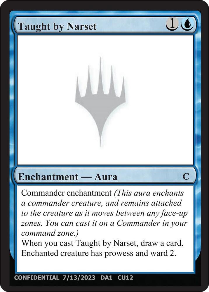 Taught by Narset  (Un-Known Event Playtest Cards)  | Good Games Adelaide SA