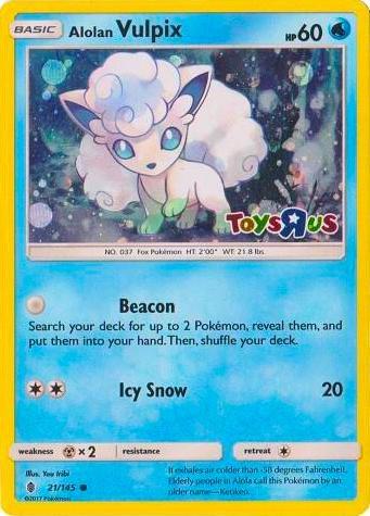 Alolan Vulpix Toys R Us Promo 021/145 (Miscellaneous Cards & Products)  - Holofoil | Good Games Adelaide SA