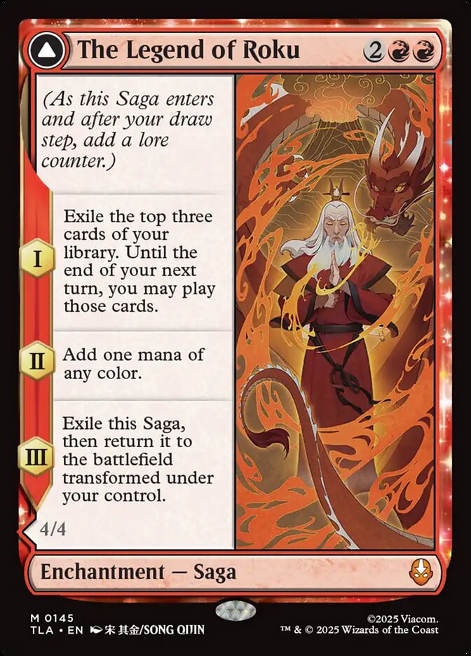 The Legend of Roku 145 (Avatar: The Last Airbender)  - Foil | Good Games Adelaide SA