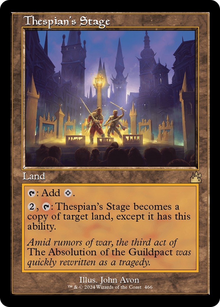 Thespian's Stage (Retro Frame) [Ravnica Remastered] | Good Games Adelaide SA