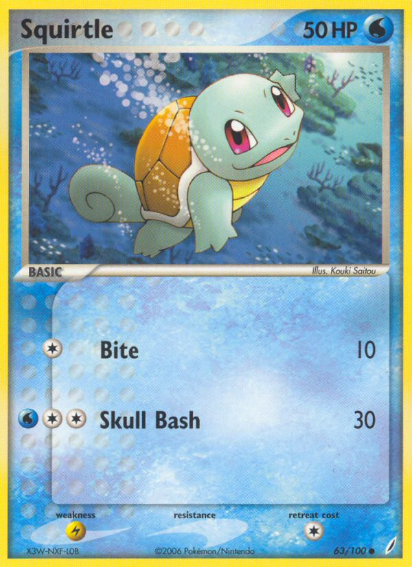 Squirtle (63/100) [EX: Crystal Guardians] | Good Games Adelaide SA
