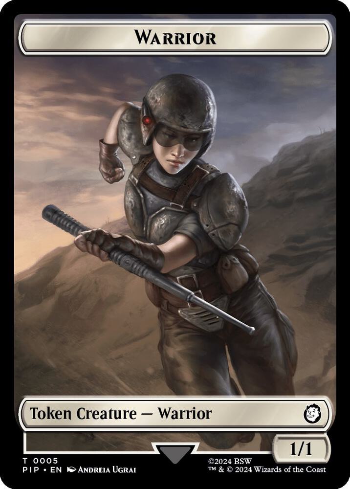 Warrior Food 0012 Double Sided Token 5 // 12 (Universes Beyond: Fallout)  | Good Games Adelaide SA