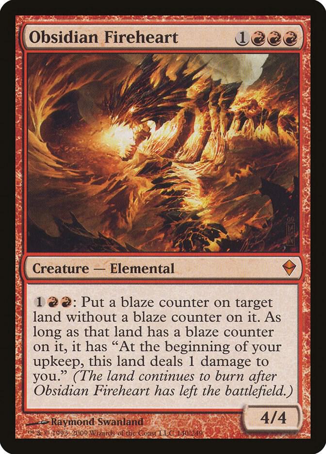 Obsidian Fireheart 140 (Zendikar)  - Foil | Good Games Adelaide SA