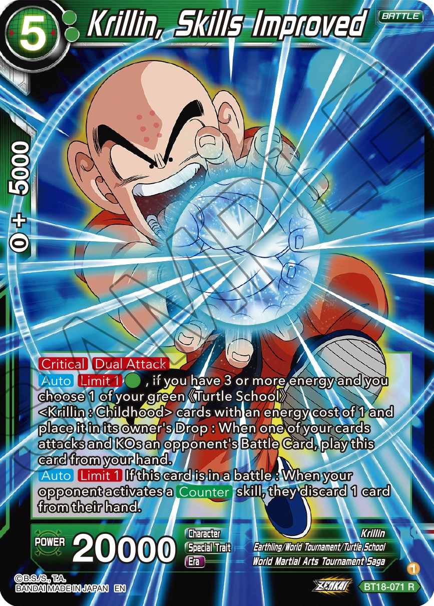 Krillin, Skills Improved (BT18-071) [Dawn of the Z-Legends] | Good Games Adelaide SA