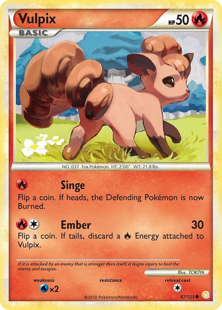 Vulpix 87/123 (HeartGold SoulSilver)  | Good Games Adelaide SA