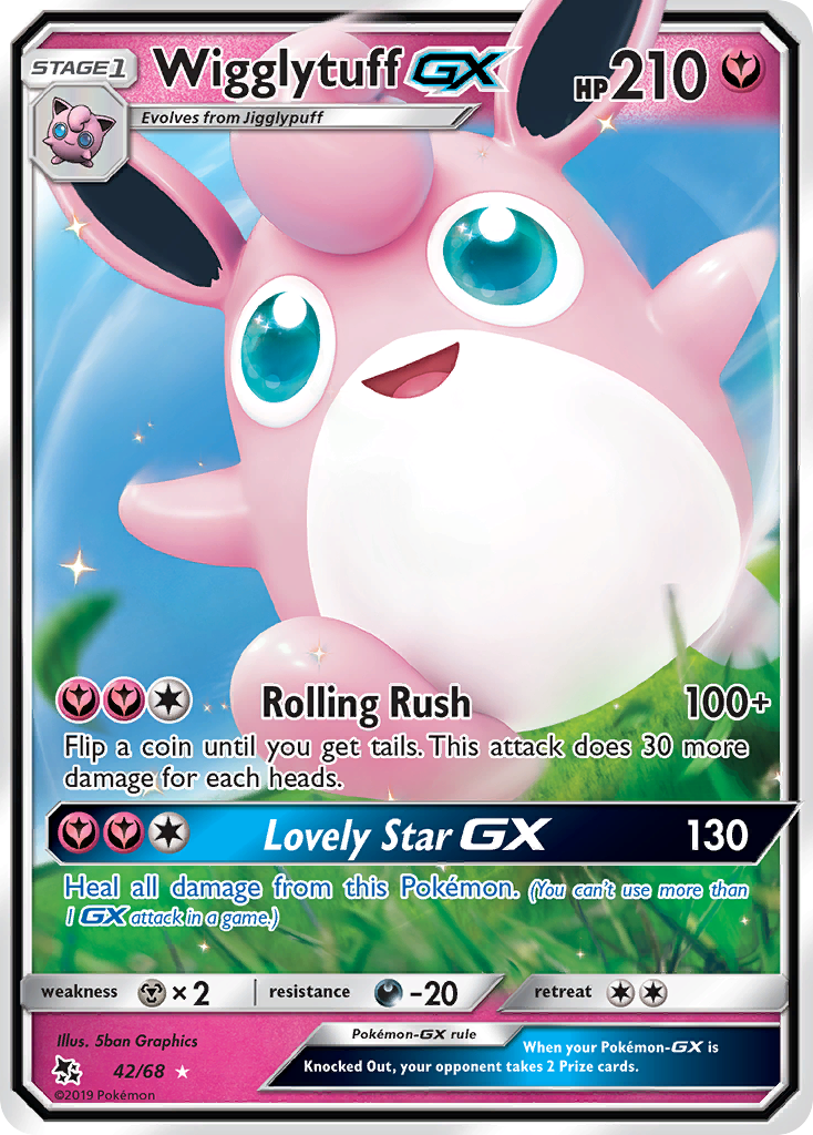 Wigglytuff GX (42/68) [Sun & Moon: Hidden Fates] | Good Games Adelaide SA