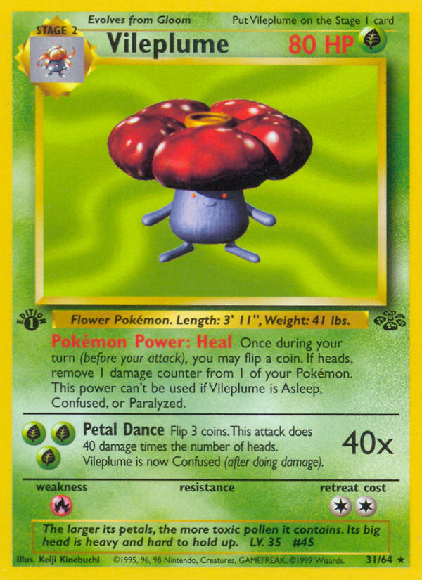 Vileplume (31/64) [Jungle 1st Edition] | Good Games Adelaide SA