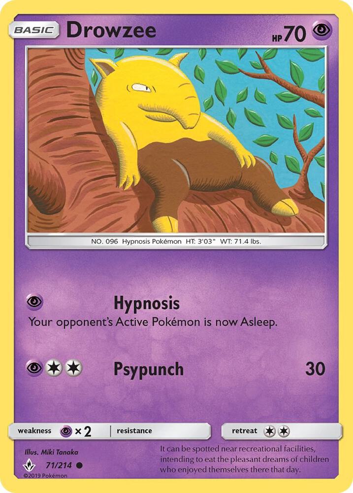 Drowzee 71/214 (SM - Unbroken Bonds)  | Good Games Adelaide SA