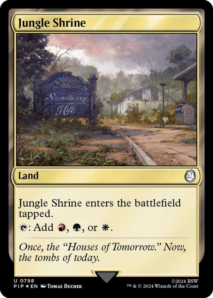 Jungle Shrine Surge Foil 798 (Universes Beyond: Fallout)  - Foil | Good Games Adelaide SA