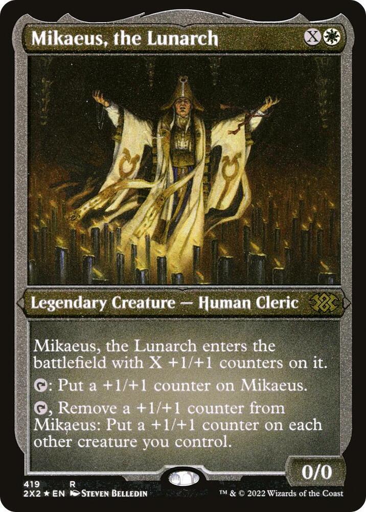 Mikaeus the Lunarch Foil Etched 419 (Double Masters 2022)  - Foil | Good Games Adelaide SA