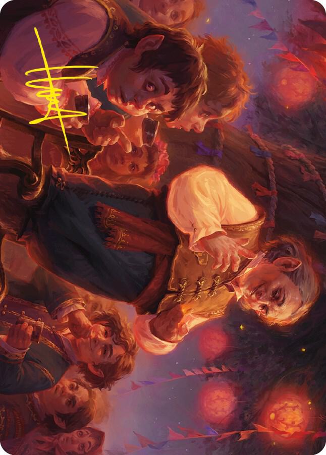 Bilbo Retired Burglar Art Card Gold Stamped Signature 14 (Art Series: Universes Beyond: The Lord of the Rings: Tales of Middle-earth)  | Good Games Adelaide SA