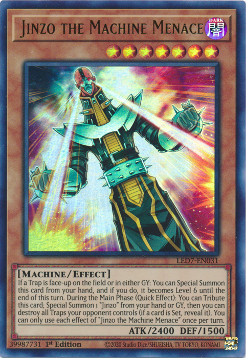 Jinzo the Machine Menace [LED7-EN031] Ultra Rare | Good Games Adelaide SA