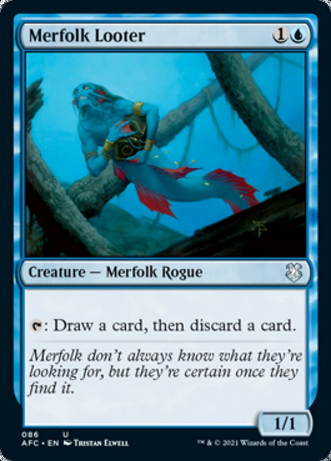 Merfolk Looter [Dungeons & Dragons: Adventures in the Forgotten Realms Commander] | Good Games Adelaide SA