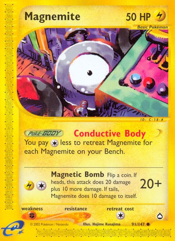 Magnemite 91 091/147 (Aquapolis)  | Good Games Adelaide SA