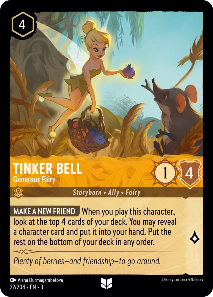 Tinker Bell Generous Fairy 22/204 (Into the Inklands)  | Good Games Adelaide SA