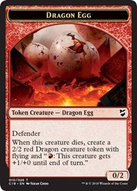 Dragon Egg // Dragon Double-sided Token [Commander 2018 Tokens] | Good Games Adelaide SA