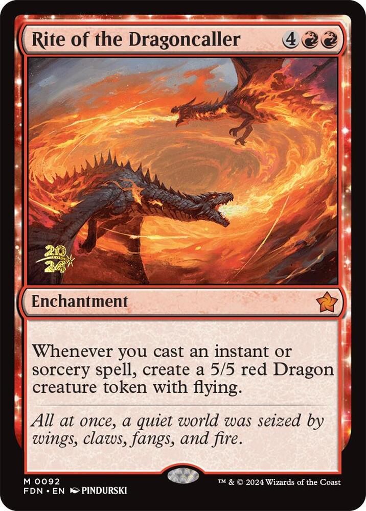 Rite of the Dragoncaller 92 (Prerelease Cards)  - Foil | Good Games Adelaide SA