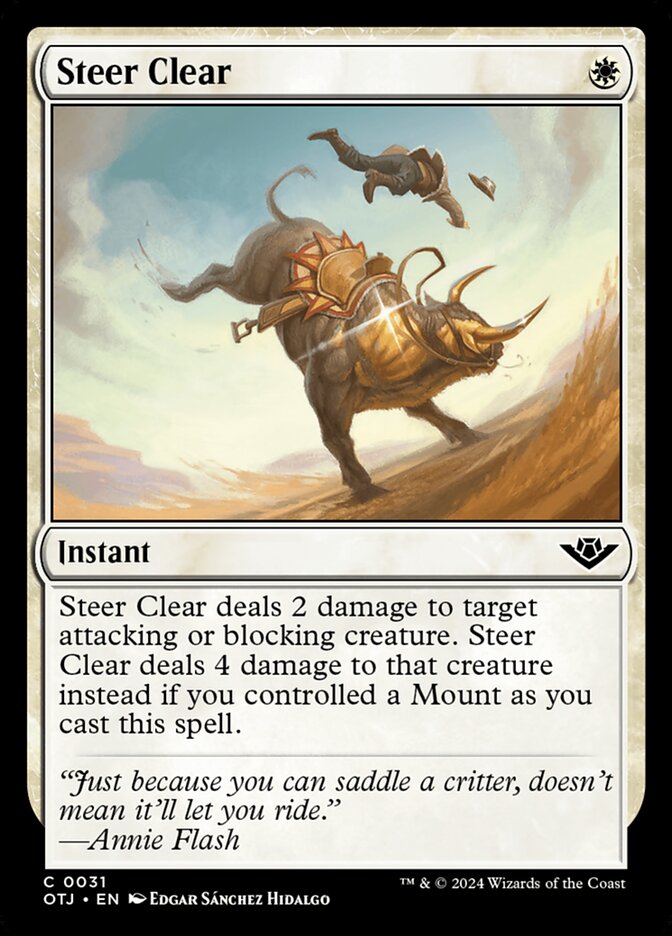 Steer Clear 31 (Outlaws of Thunder Junction)  - Foil | Good Games Adelaide SA