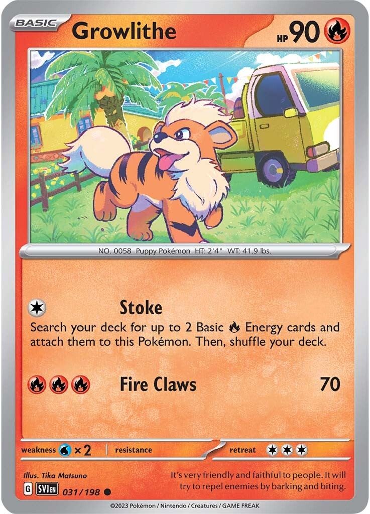 Growlithe (031/198) [Scarlet & Violet: Base Set] | Good Games Adelaide SA