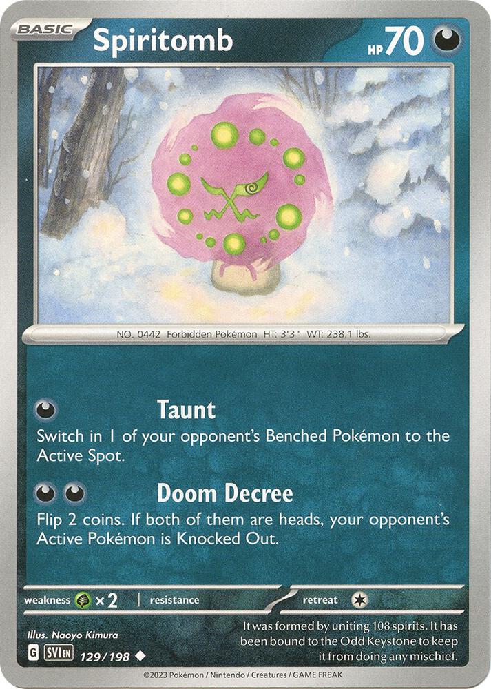 Spiritomb 129/198 (SV01: Scarlet & Violet Base Set)  | Good Games Adelaide SA