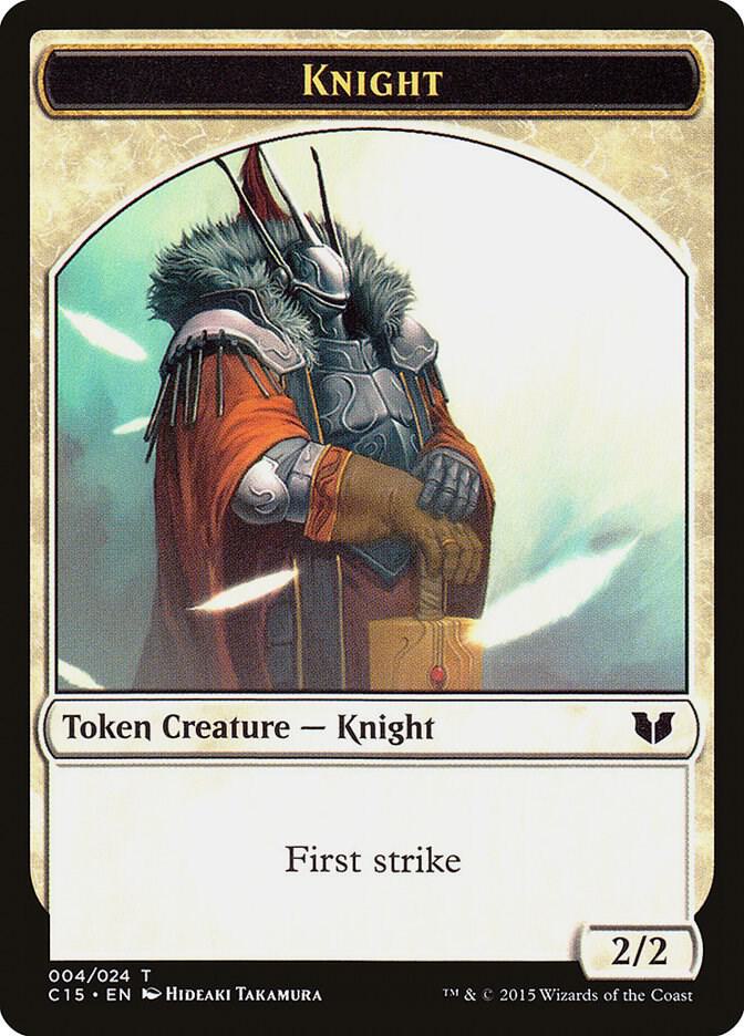 Knight First Strike Elemental Shaman Double Sided Token 4 // 10 (Commander 2015)  | Good Games Adelaide SA