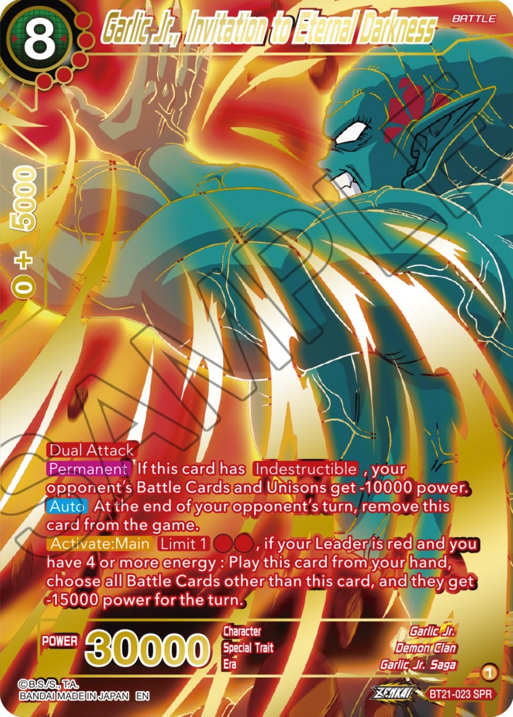 Garlic Jr., Invitation to Eternal Darkness (SPR) (BT21-023) [ZENKAI Series: Set 04] | Good Games Adelaide SA