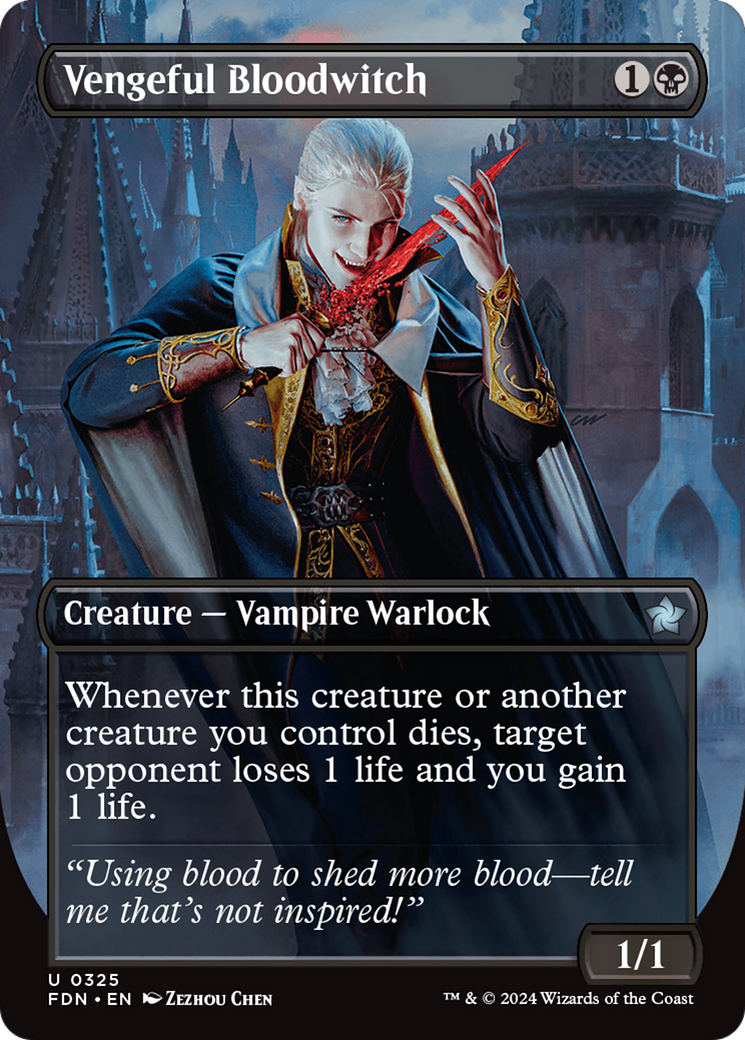 Vengeful Bloodwitch (Borderless) [Foundations] | Good Games Adelaide SA