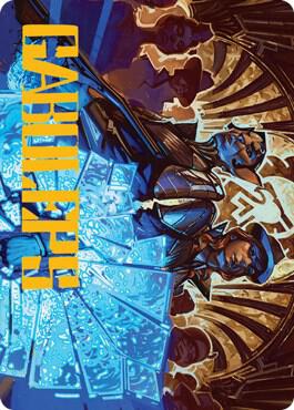 Contractual Safeguard Art Card Gold Stamped Signature 50 (Art Series: Streets of New Capenna)  | Good Games Adelaide SA
