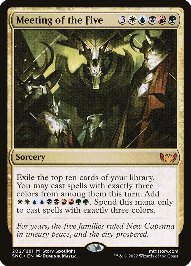 Meeting of the Five 202 (Streets of New Capenna)  - Foil | Good Games Adelaide SA