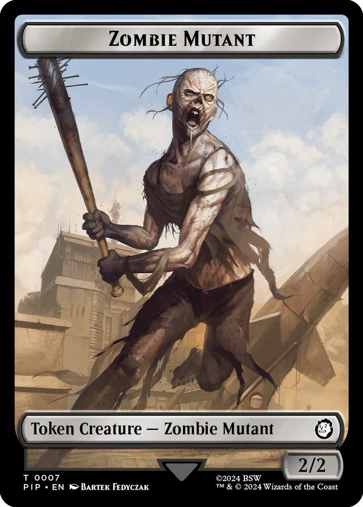 Zombie Mutant Copy Double Sided Token 7 // 1 (Universes Beyond: Fallout)  | Good Games Adelaide SA