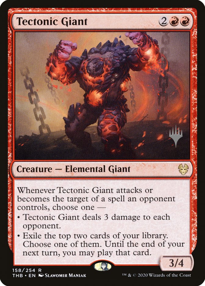 Tectonic Giant (Promo Pack) [Theros Beyond Death Promos] | Good Games Adelaide SA