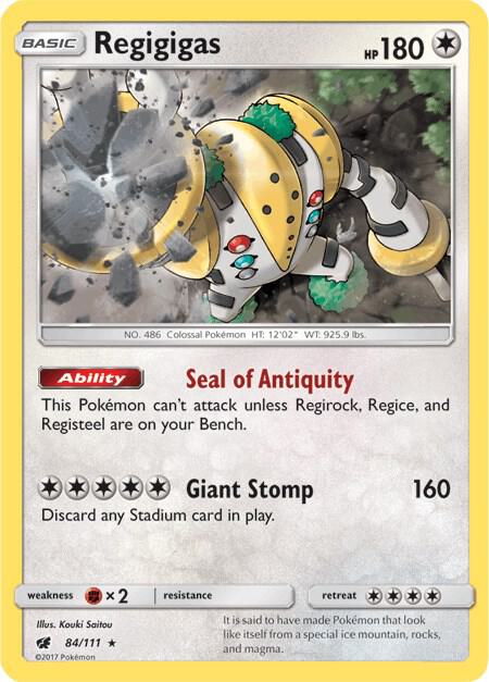 Regigigas 84/111 (SM - Crimson Invasion)  - Holofoil | Good Games Adelaide SA
