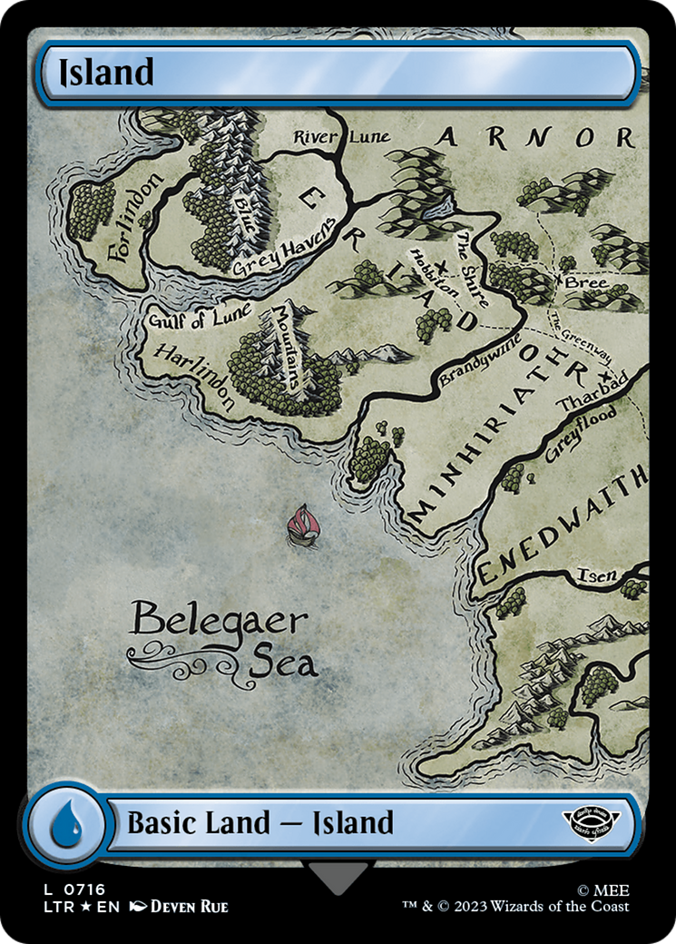 Island (0716) (Surge Foil) [The Lord of the Rings: Tales of Middle-Earth] | Good Games Adelaide SA