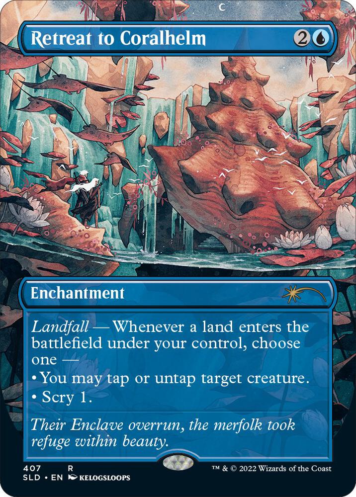 Retreat to Coralhelm Borderless 407 (Secret Lair Drop Series)  - Foil | Good Games Adelaide SA