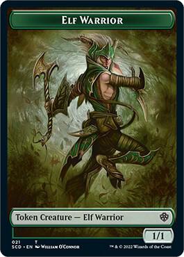 Elf Warrior Cat Beast Double Sided Token 21 // 4 (Starter Commander Decks)  | Good Games Adelaide SA